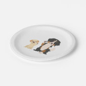 bernese berghond papieren bordje (Gekanteld)
