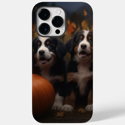 Bernese Berghond Puppy Herfstpracht Pompoen Case-Mate iPhone Case (Achterkant)