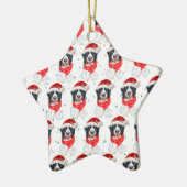 Bernese Berghond Ras Kerstmis Keramisch Ornament (Links)