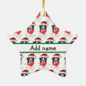 Bernese Berghond Ras Kerstmis Keramisch Ornament (Achterkant)