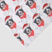 Bernese Berghond Ras Kerstmis Tissuepapier (Detail)