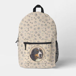 Bernese Berghond Schilderij - Originele Honden Kun Bedrukte Rugzak