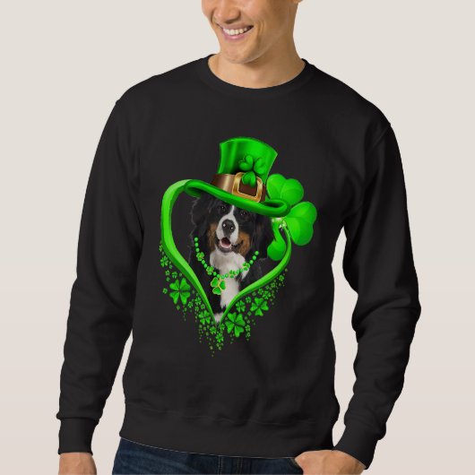 Bernese Berghond St. Patrick's Dag Liefhebber Iers Trui (Voorkant)