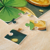 Bernese Berghond St. Patrick's Day GeluksHond Legpuzzel (Zijkant)
