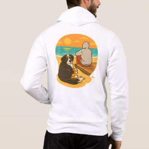 Bernese Berghond Sunset Beach Gezelschap Hoodie