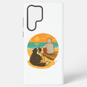 Bernese Berghond Sunset Beach Gezelschap Samsung Galaxy Hoesje