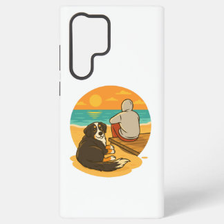 Bernese Berghond Sunset Beach Gezelschap Samsung Galaxy Hoesje