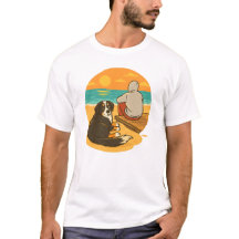 Bernese Berghond Sunset Beach Gezelschap