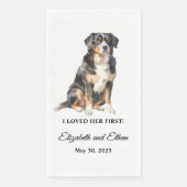 Bernese Berghond Trouwdag Servet (Voorkant)