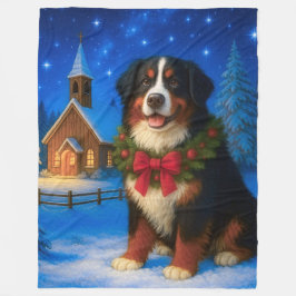 Bernese Berghond Vakantie Fleece Deken