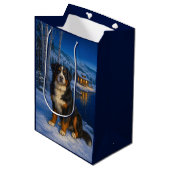Bernese Berghond Vakantie Medium Cadeauzakje (Voorkant Gekanteld)