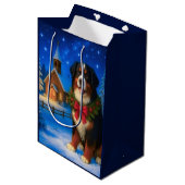 Bernese Berghond Vakantie Medium Cadeauzakje (Voorkant Gekanteld)