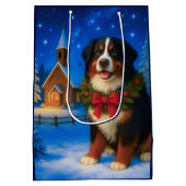 Bernese Berghond Vakantie Medium Cadeauzakje (Achterkant)