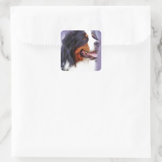 bernese berghond vierkante sticker (Tas)