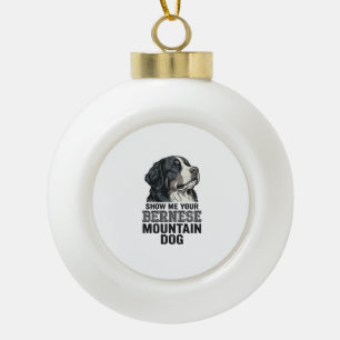 Bernese Berghond Vintage Gravure Shirt Ontwerp Keramische Bal Ornament