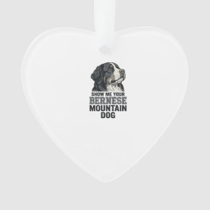 Bernese Berghond Vintage Gravure Shirt Ontwerp Ornament