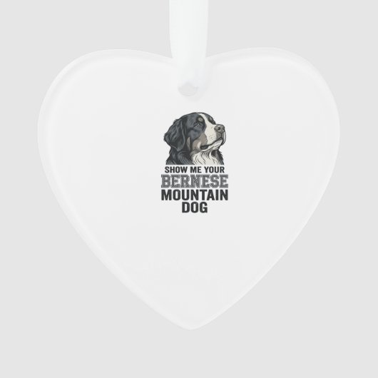 Bernese Berghond Vintage Gravure Shirt Ontwerp Ornament (voorkant)