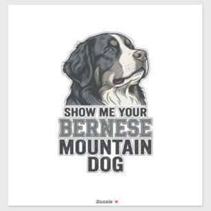 Bernese Berghond Vintage Gravure Shirt Ontwerp Sticker