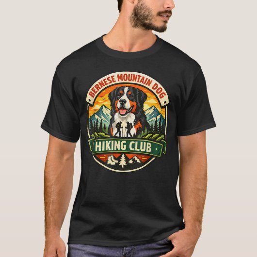 Bernese Berghond Wandelen T-shirt (Voorkant)