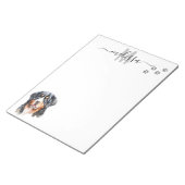 Bernese Berghond Watercolor Monogram Notitieblok (Schuin)