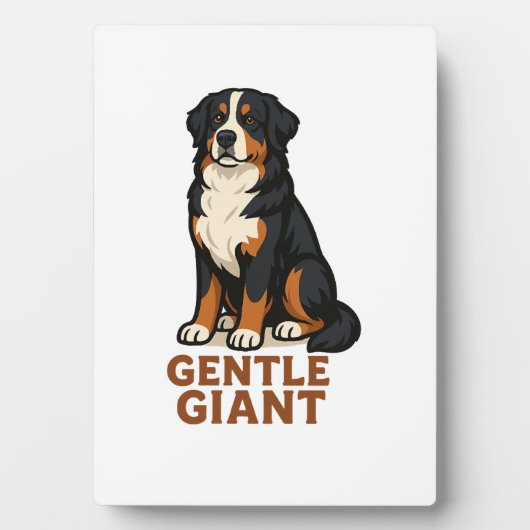 Bernese Berghond Zachte Reus. Fotoplaat (voorkant)