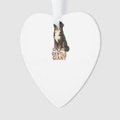 Bernese Berghond Zachte Reus. Ornament (voorkant)