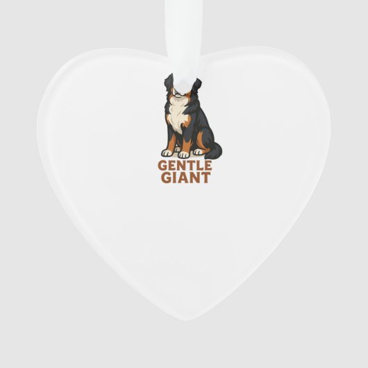 Bernese Berghond Zachte Reus. Ornament (voorkant)