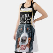 Bernese berghond zit voor snacks waterverf schort (Insitu)