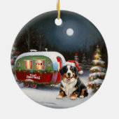 Bernese Bergkaravaan Kerst Avontuur Keramisch Ornament (Achterkant)