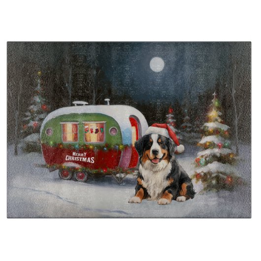 Bernese Bergkaravaan Kerstavontuur Snijplank (Voorkant)