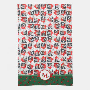 Bernese Bergpatroon Monogram Kerst Hond Theedoek