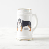 Bernese cartoon van berghond bierpul (Voorkant rechts)