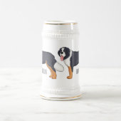 Bernese cartoon van berghond bierpul (Center)