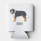 Bernese cartoon van berghond blikjeskoeler (Achterkant)