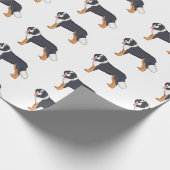 Bernese cartoon van berghond cadeaupapier (Hoek)