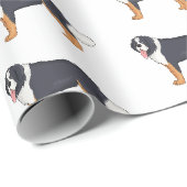 Bernese cartoon van berghond cadeaupapier (Rol Hoek)