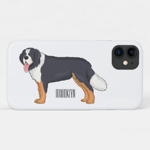 Bernese cartoon van berghond Case-Mate iPhone case