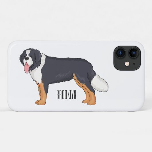 Bernese cartoon van berghond Case-Mate iPhone case (Achterkant (horizontaal))