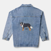 Bernese cartoon van berghond denim jacket (Achterkant)