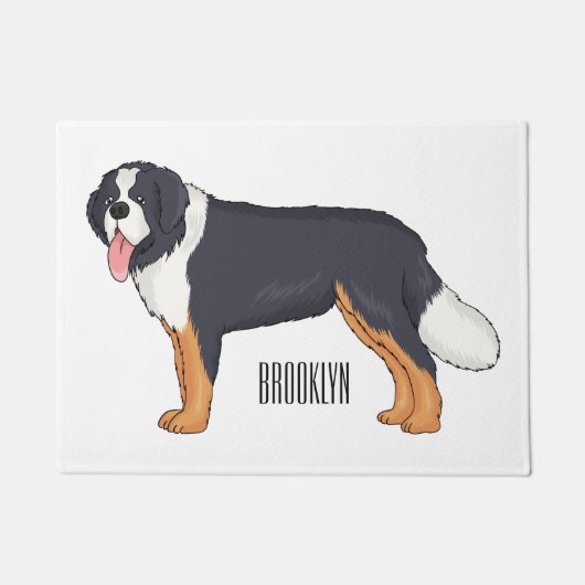 Bernese cartoon van berghond deurmat (Voorkant)