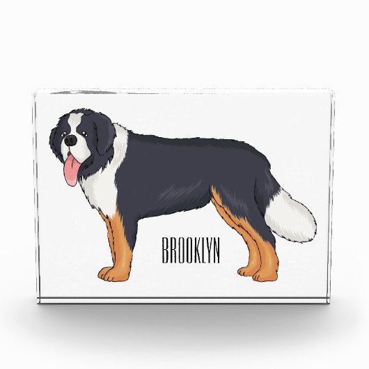 Bernese cartoon van berghond fotoblokken (Voorkant)