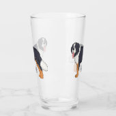 Bernese cartoon van berghond glas (Links)
