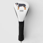Bernese cartoon van berghond golfheadcover (Voorkant)
