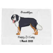 Bernese cartoon van berghond groot cadeauzakje (Achterkant)