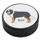 Bernese cartoon van berghond hockey puck (3/4)