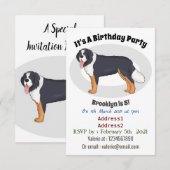 Bernese cartoon van berghond kaart (Voorkant / Achterkant)