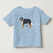 Bernese cartoon van berghond kinder shirts (Voorkant)