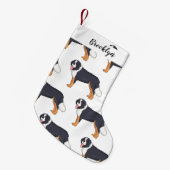 Bernese cartoon van berghond kleine kerstsok (Voorkant (Hangend))