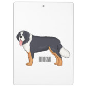 Bernese cartoon van berghond klembord (Achterkant)