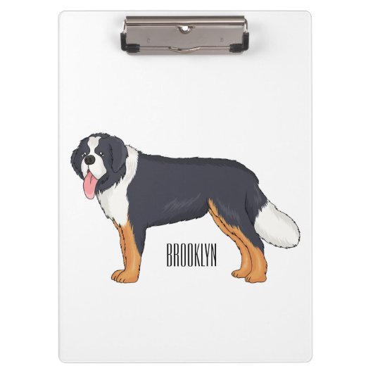Bernese cartoon van berghond klembord (Voorkant)